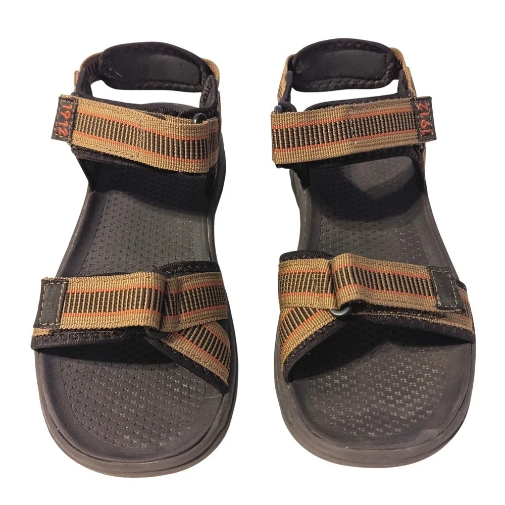 Nunn Bush Mens 1912 Huck Sport River Sandals Tan Multi Hiking Size 8 85010-238
